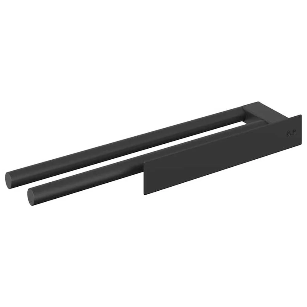 Rankšluosčių stovas Juoda 40 x 9 x 4 cm Nerūdijantis plienas