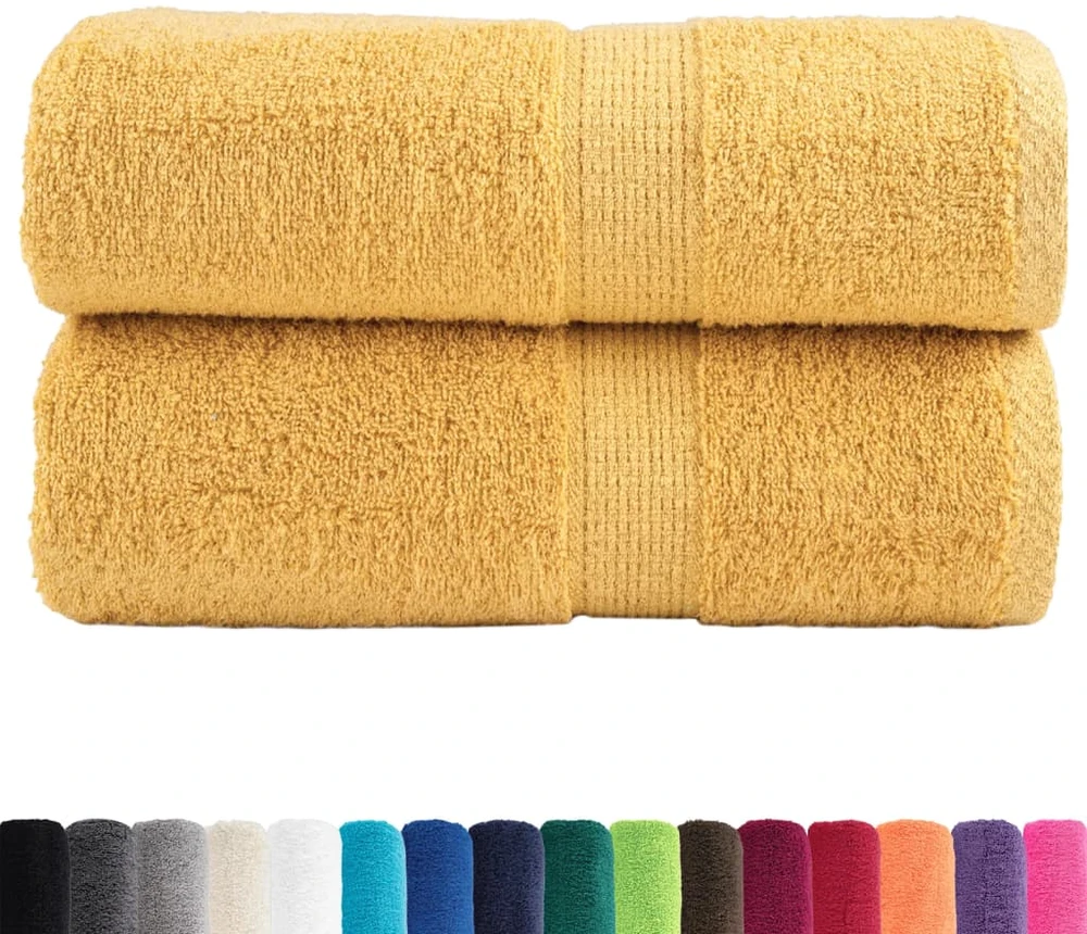 Rankšluostis Aukščiausios kokybės rankšluosčiai SOLUND, 2 vnt., auksinės spalvos, 30x30 cm, 600 g/m²