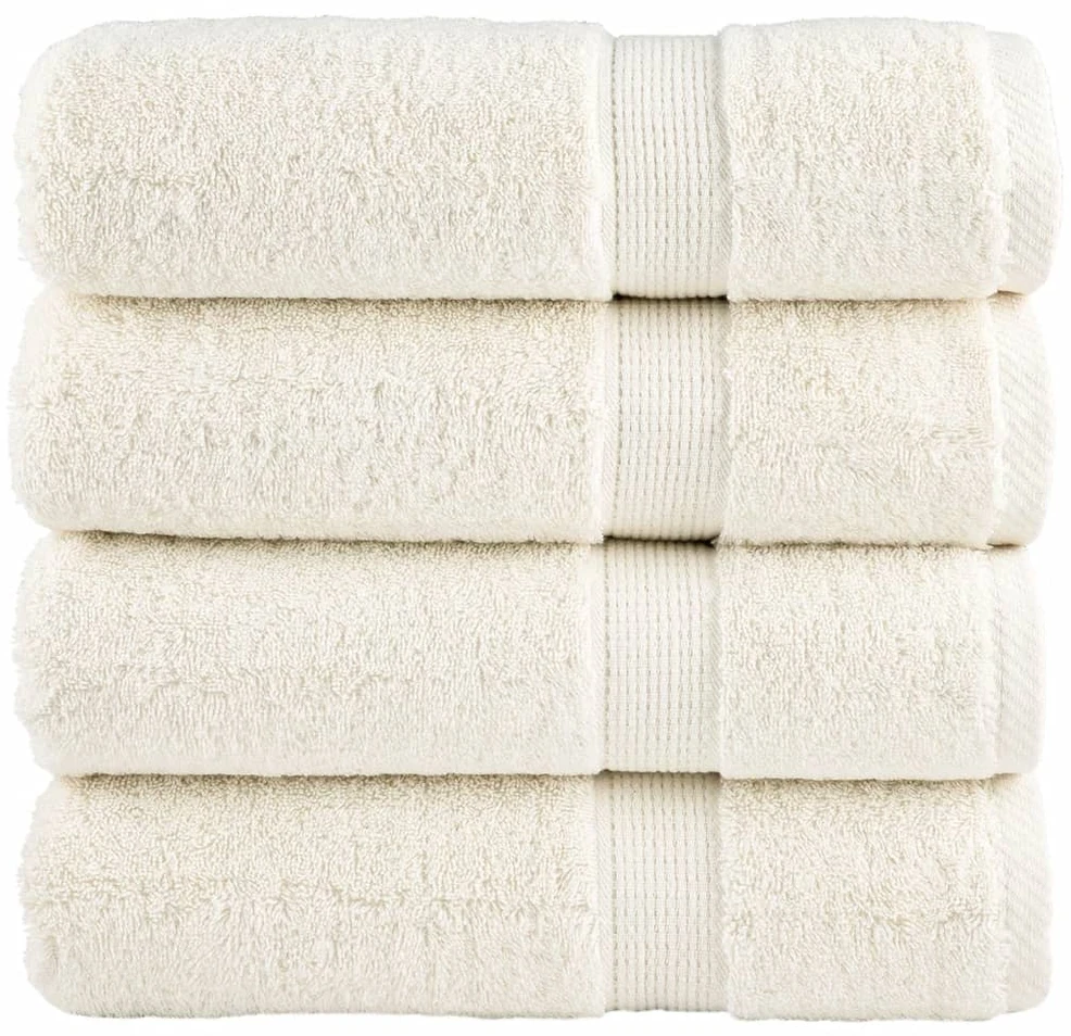 Rankšluostis Aukščiausios kokybės rankšluosčiai SOLUND, 4 vnt., kreminės spalvos, 50x100 cm, 600 g/m²