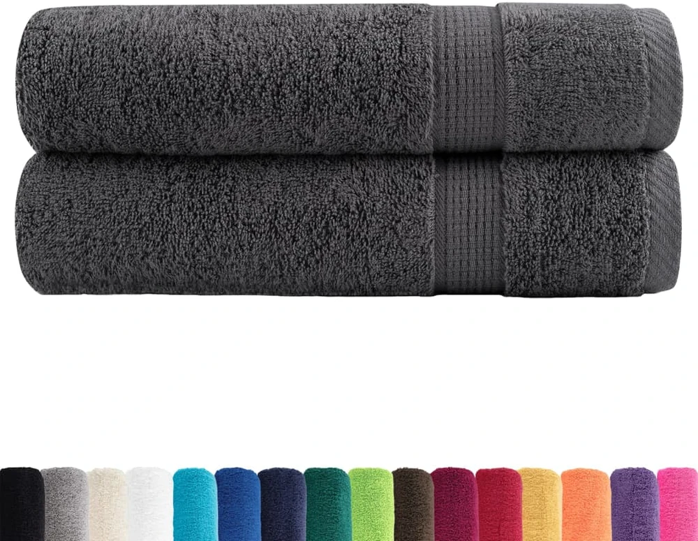 Rankšluostis Aukščiausios kokybės rankšluosčiai SOLUND, 2 vnt., antracito spalvos, 50x100 cm, 600 g/m²