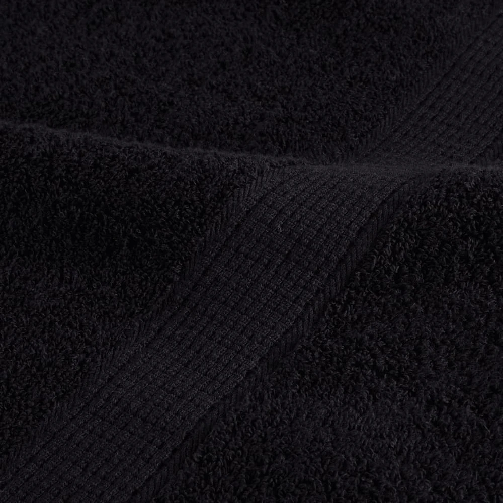 Rankšluostis Aukščiausios kokybės svečių rankšluosčiai SOLUND, 4 vnt., juodi, 30x50 cm, 600 g/m²
