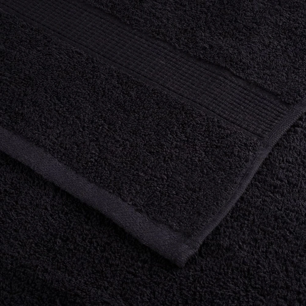 Rankšluostis Aukščiausios kokybės svečių rankšluosčiai SOLUND, 4 vnt., juodi, 30x50 cm, 600 g/m²