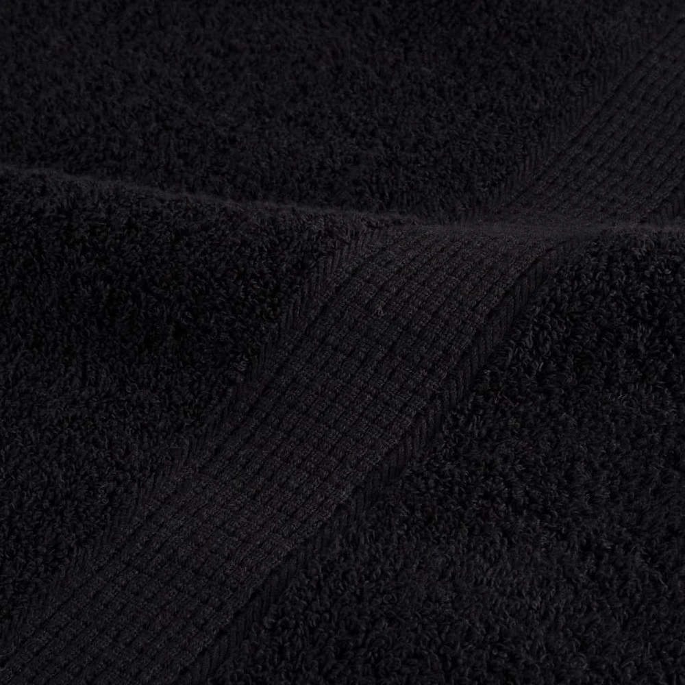 Rankšluostis Aukščiausios kokybės svečių rankšluosčiai SOLUND, 10 vnt., juodi, 30x50 cm, 600 g/m²