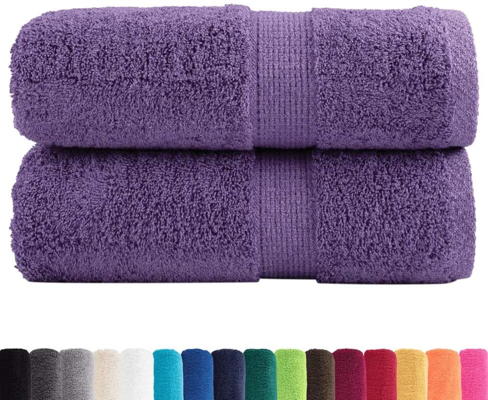 Rankšluostis Aukščiausios kokybės svečių rankšluosčiai SOLUND, 2 vnt., violetiniai, 30x50 cm, 600 g/m²