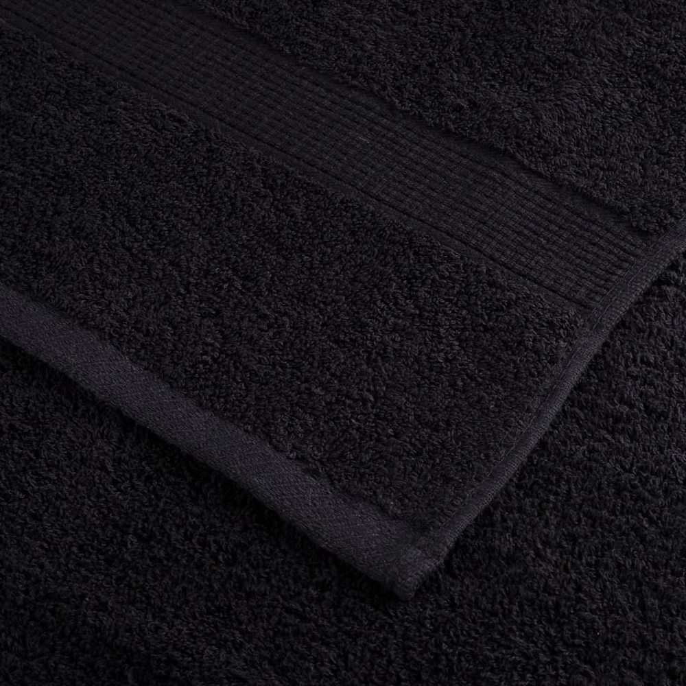 Rankšluostis Aukščiausios kokybės svečių rankšluosčiai SOLUND, 10 vnt., juodi, 30x50 cm, 600 g/m²