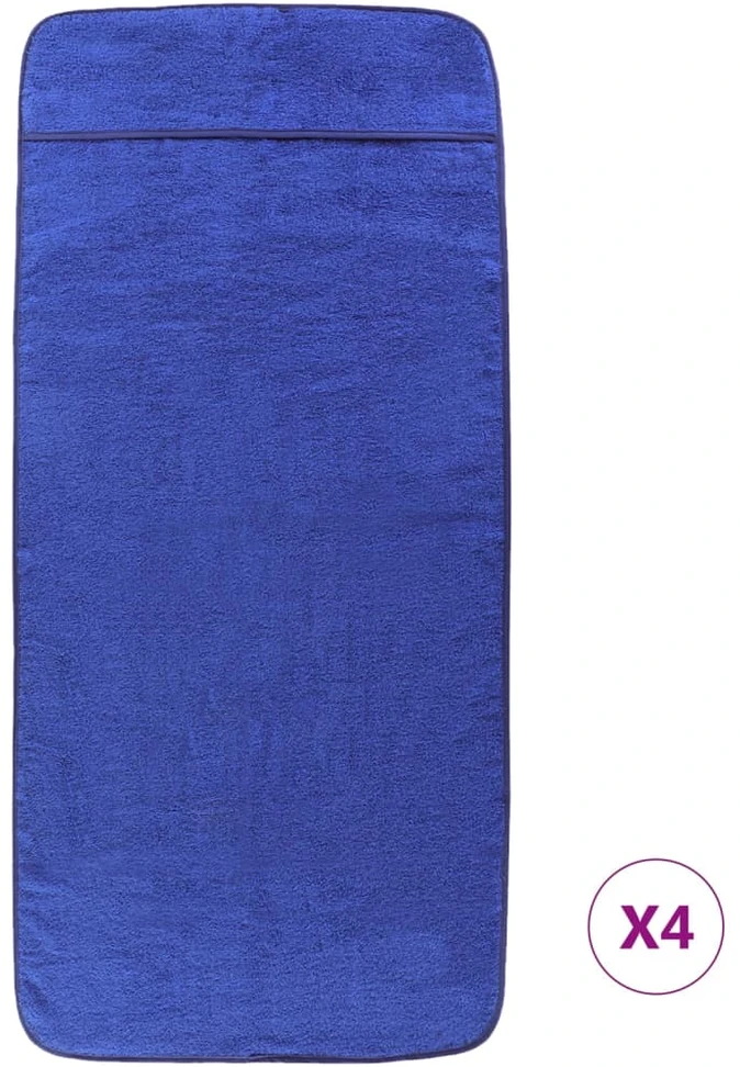 Rankšluostis Paplūdimio rankšluosčiai, 4vnt., mėlyni, 60x135cm, audinys