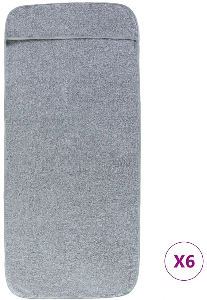 Rankšluostis Paplūdimio rankšluosčiai, 6vnt., pilki, 60x135cm, audinys