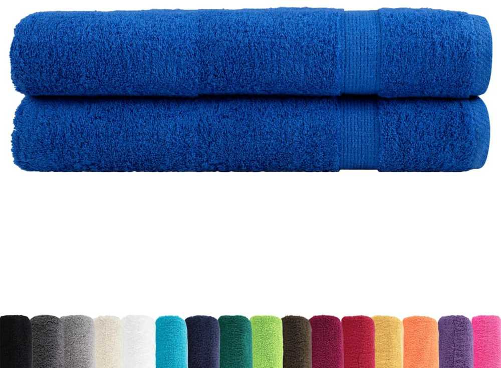 Rankšluostis Pirties rankšluosčiai SOLUND, 2vnt., mėlyni, 80x200cm, 600g/m²