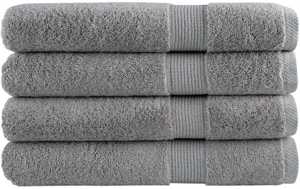 Rankšluostis Pirties rankšluosčiai SOLUND, 4vnt., pilki, 80x200cm, 600g/m²