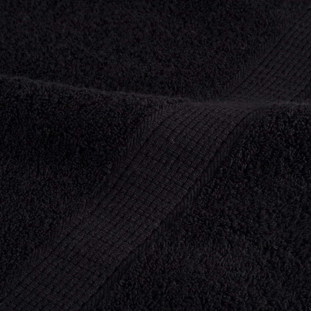 Rankšluostis Prabangūs dušo rankšluosčiai SOLUND, 2 vnt., juodi, 70x140 cm, 600 g/m²
