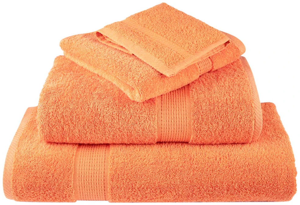 Rankšluostis Premium dušo rankšluosčiai SOLUND 2 vnt Oranžiniai 70x140 cm 600 gsm