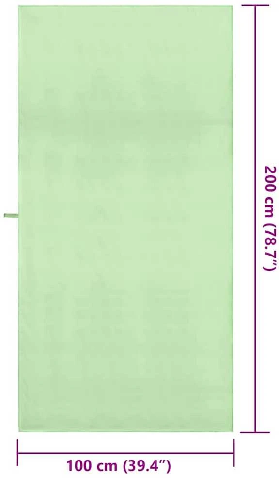 Rankšluostis Sportiniai rankšluosčiai 2 vnt. Žalia 200 x 100 cm