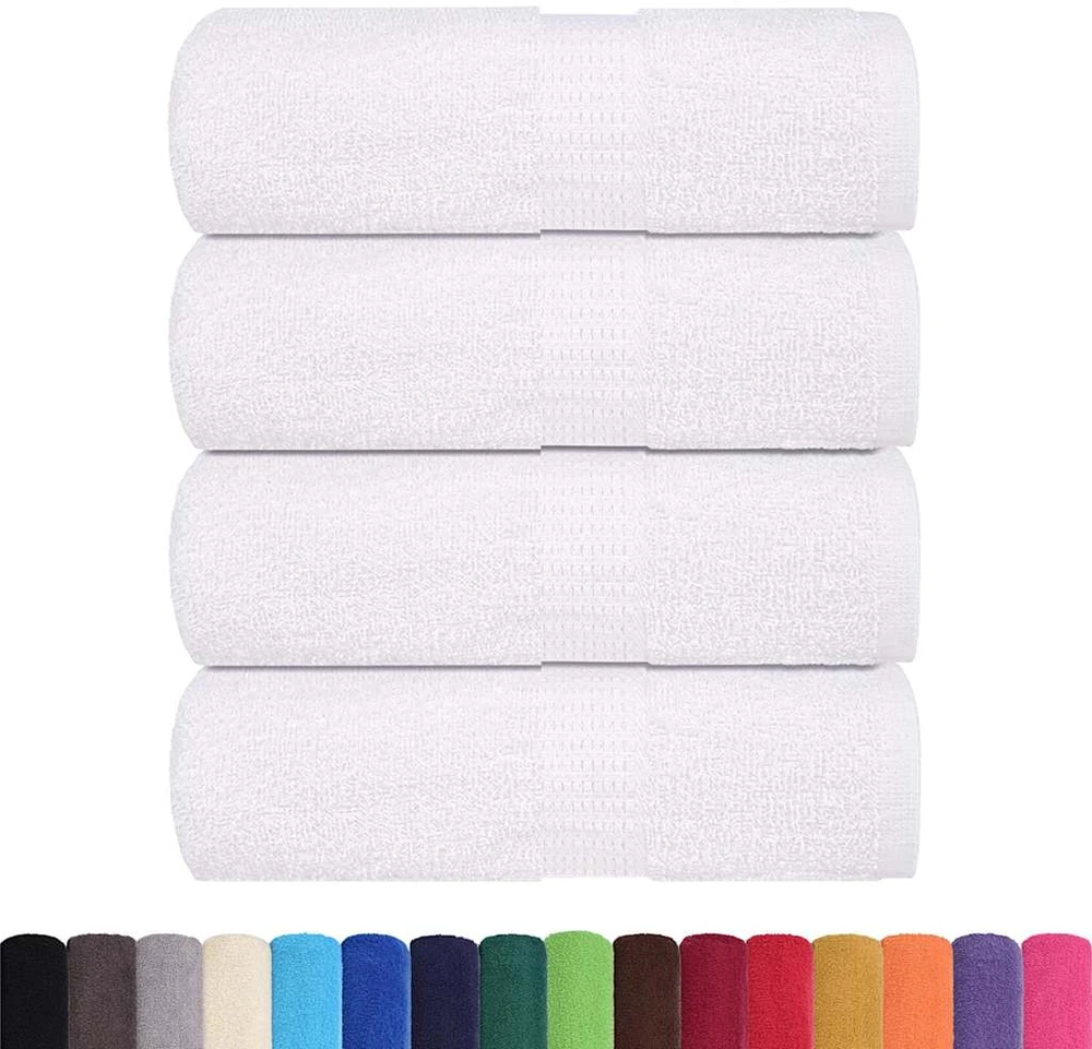Rankšluostis Svečių rankšluosčiai FROGN, 4 vnt., balti, 30x50 cm, 360 g/m²