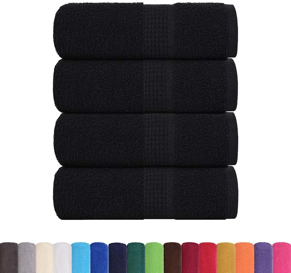 Rankšluostis Svečių rankšluosčiai FROGN, 4 vnt., juodi, 30x50 cm, 360 g/m²