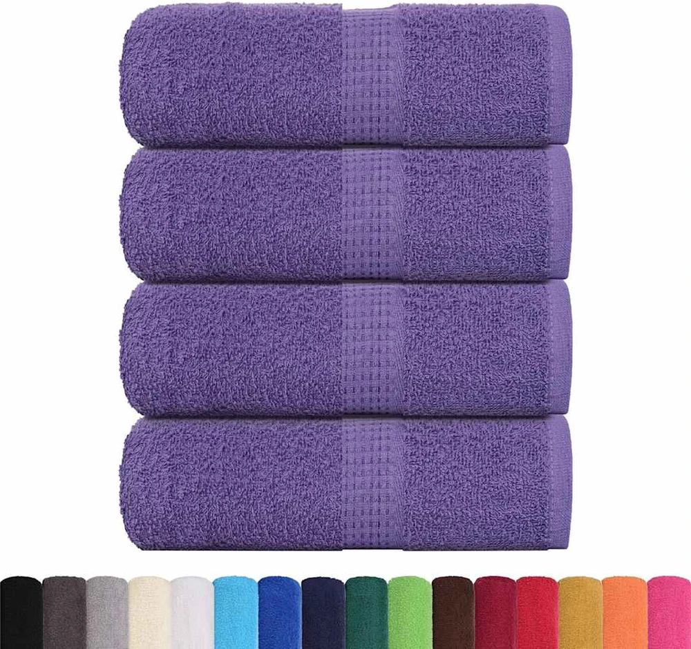 Rankšluostis Svečių rankšluosčiai FROGN, 4 vnt., violetiniai, 30x50 cm, 360 g/m²
