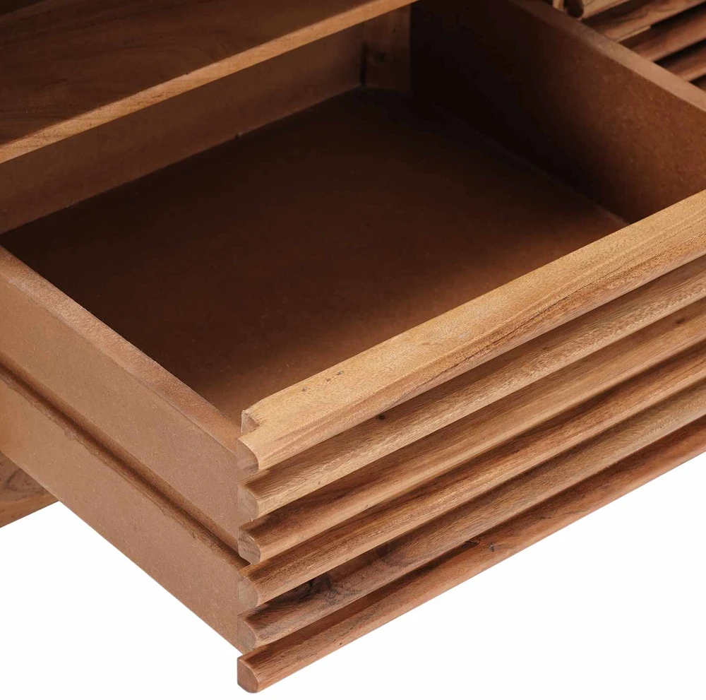 Rankų darbo kavos stalas Teak medžio rudas 85 x 45,5 x 40 cm