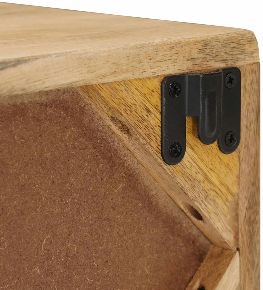 Rankų darbo naktinė spintelė Teak medžio rudas 40 x 30 x 20 cm