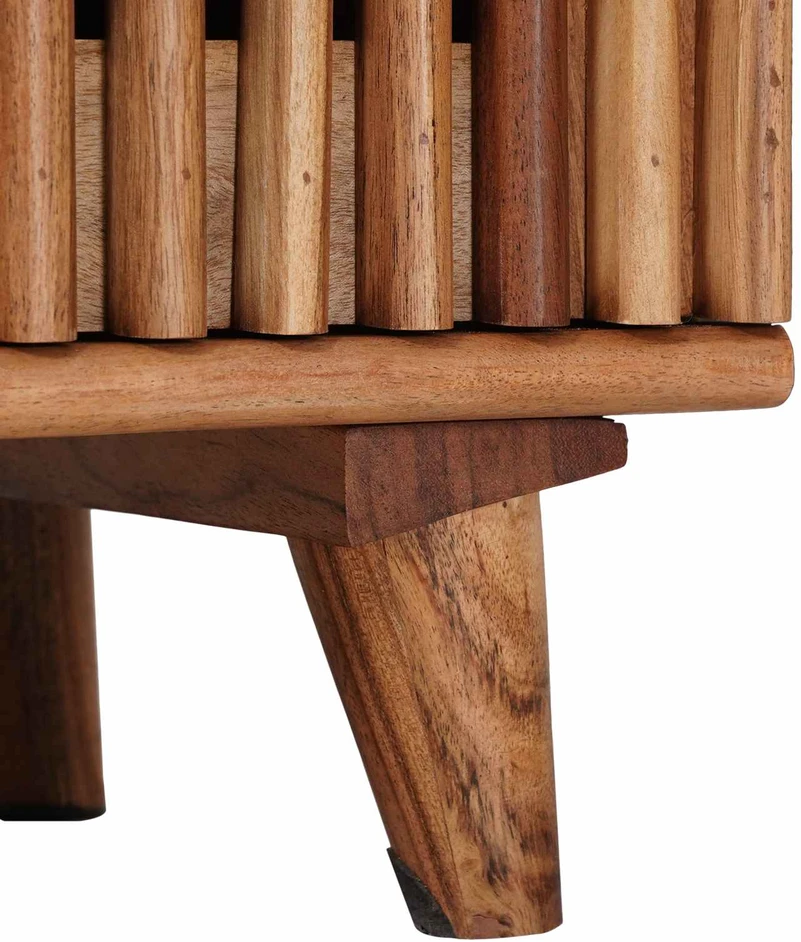 Rankų darbo naktinė spintelė Teak medžio rudas 40 x 30 x 45 cm
