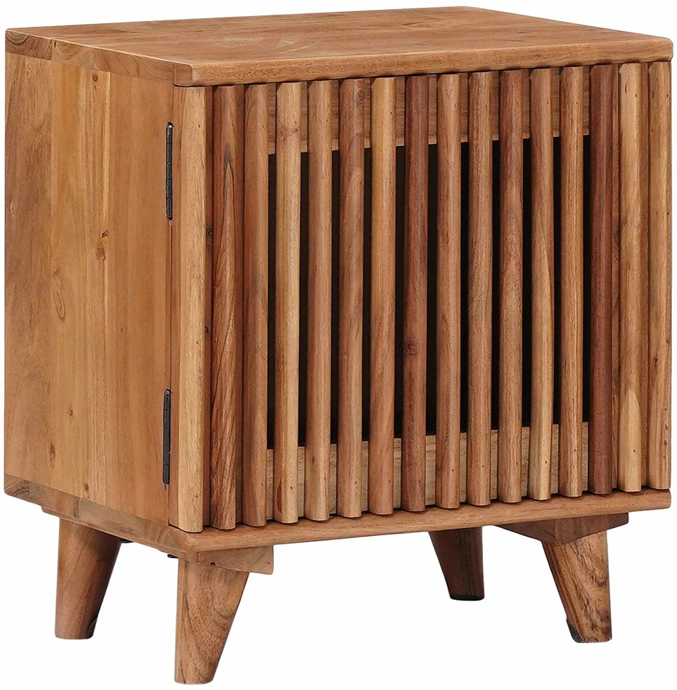 Rankų darbo naktinė spintelė Teak medžio rudas 40 x 30 x 45 cm