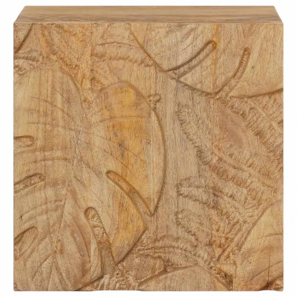 Rankų darbo naktinė spintelė Teak medžio rudas 40x30x40 cm
