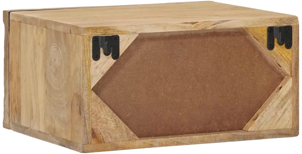 Rankų darbo naktinė spintelė Teak medžio rudas 40 x 30 x 20 cm