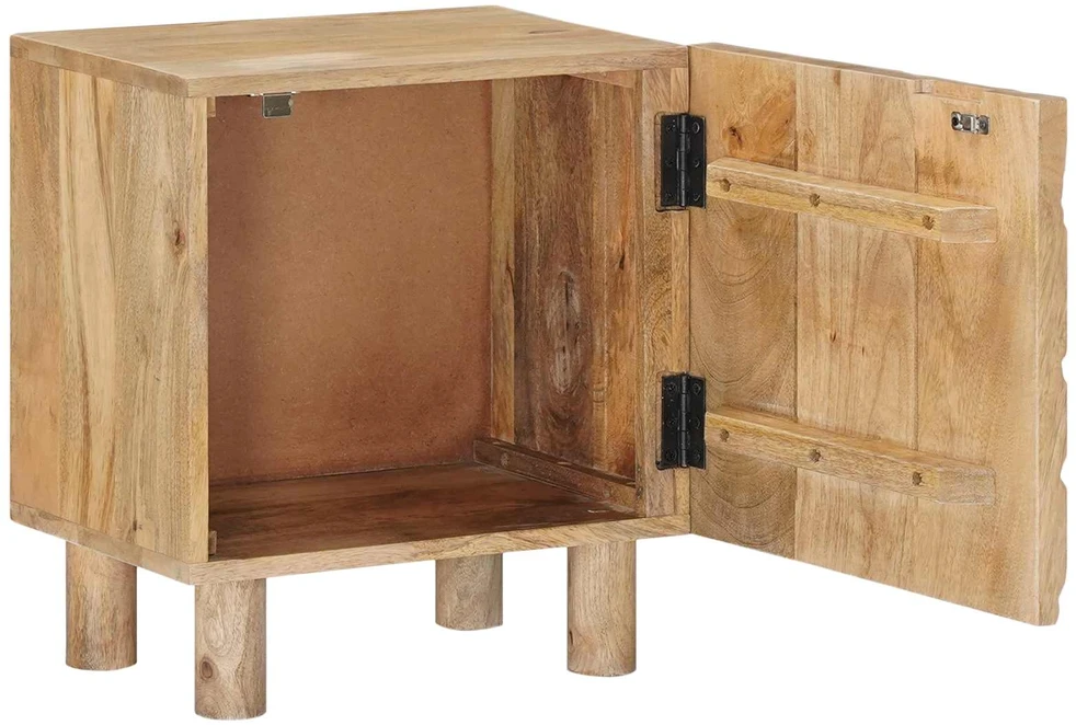 Rankų darbo naktinė spintelė Teak medžio rudas 40 x 30 x 45 cm