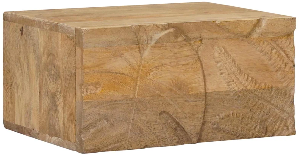 Rankų darbo naktinė spintelė Teak medžio rudas 40 x 30 x 20 cm