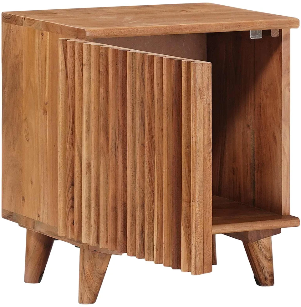Rankų darbo naktinė spintelė Teak medžio rudas 40 x 30 x 45 cm