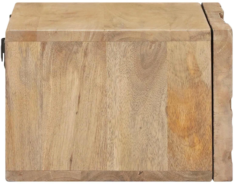 Rankų darbo naktinė spintelė Teak medžio rudas 40 x 30 x 20 cm
