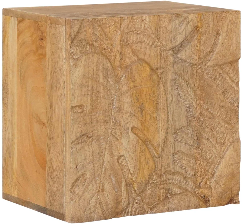 Rankų darbo naktinė spintelė Teak medžio rudas 40x30x40 cm
