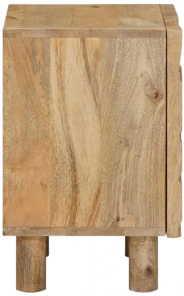 Rankų darbo naktinė spintelė Teak medžio rudas 40 x 30 x 45 cm