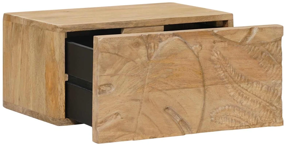 Rankų darbo naktinė spintelė Teak medžio rudas 40 x 30 x 20 cm