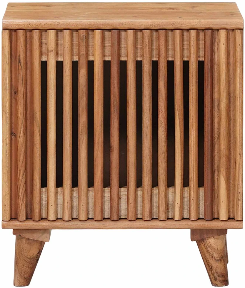Rankų darbo naktinė spintelė Teak medžio rudas 40 x 30 x 45 cm