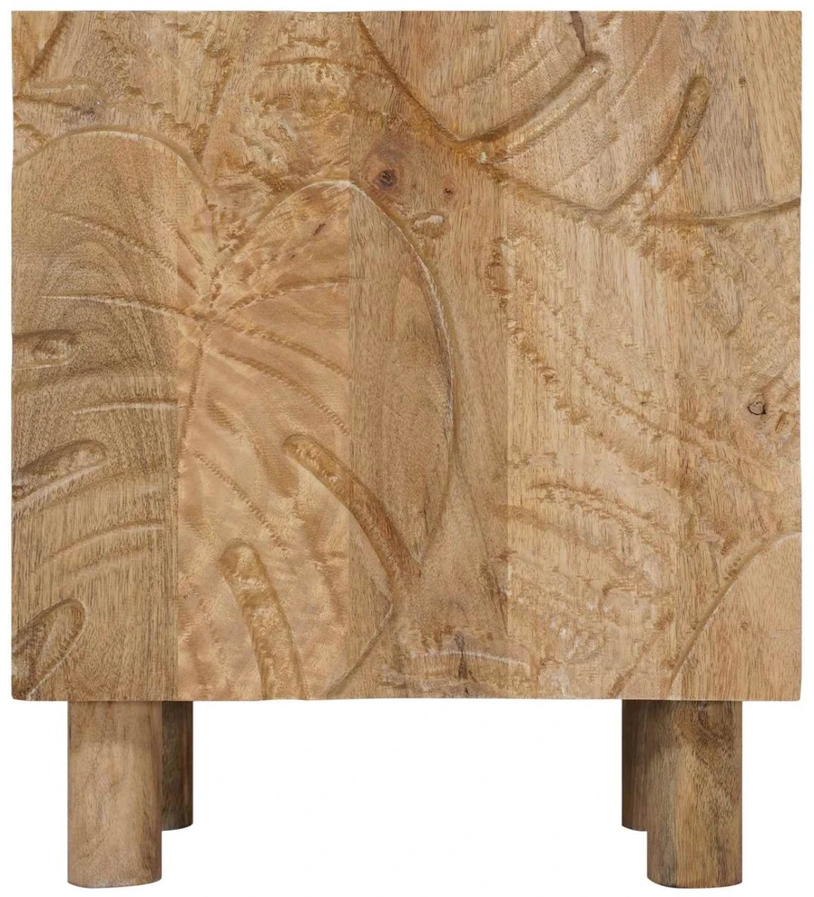 Rankų darbo naktinė spintelė Teak medžio rudas 40 x 30 x 45 cm