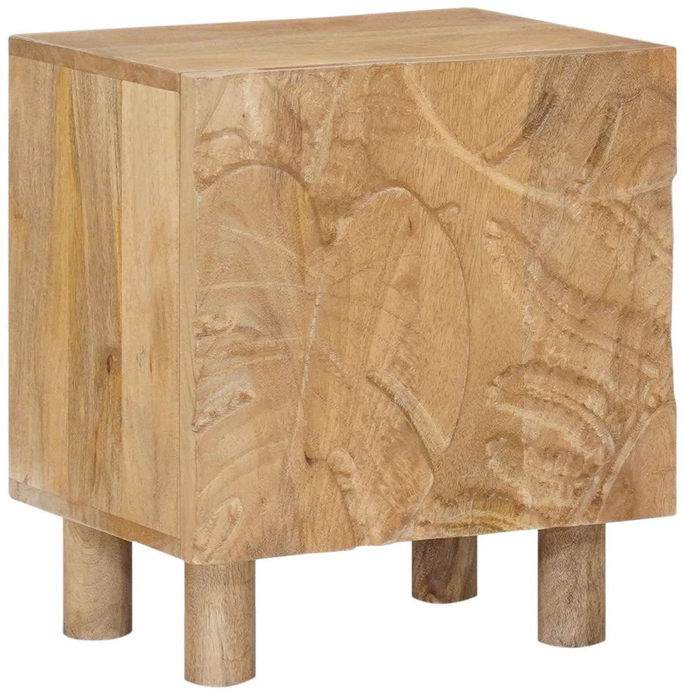 Rankų darbo naktinė spintelė Teak medžio rudas 40 x 30 x 45 cm