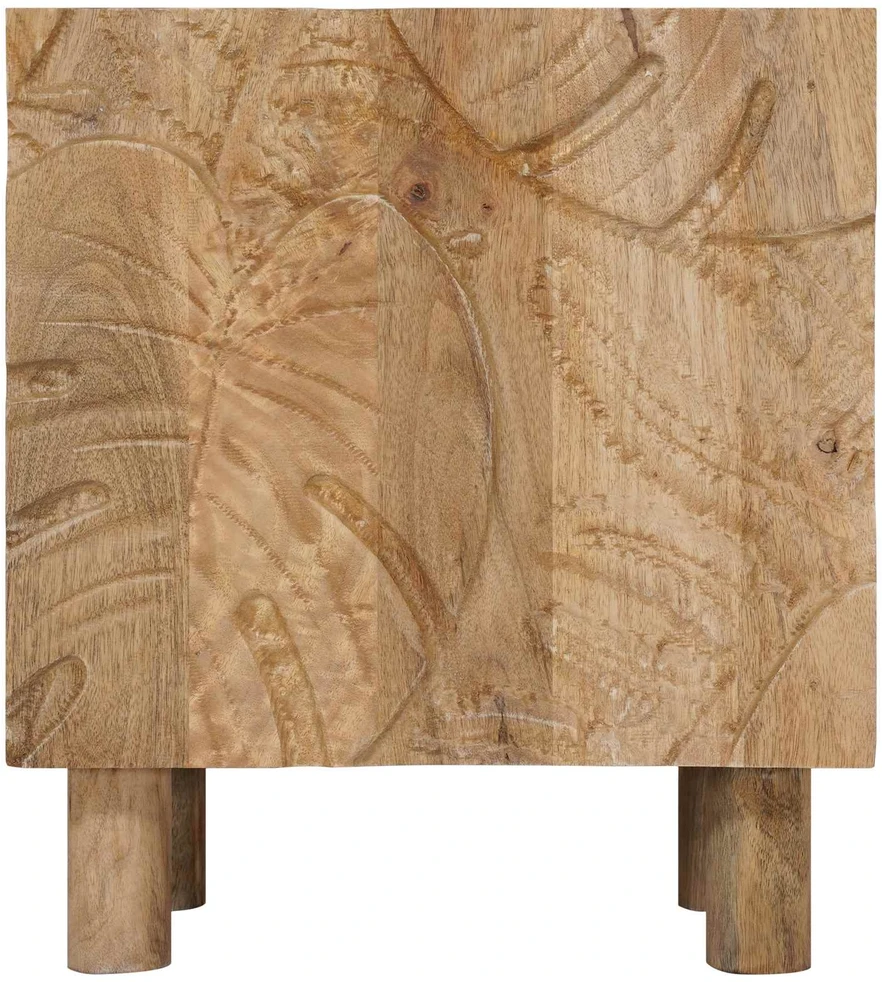 Rankų darbo naktinė spintelė Teak medžio rudas 40 x 30 x 45 cm