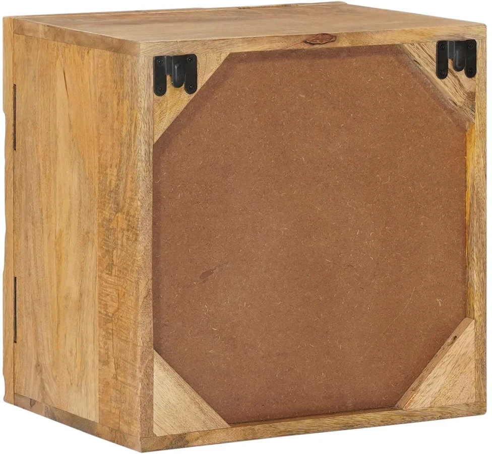 Rankų darbo naktinė spintelė Teak medžio rudas 40x30x40 cm