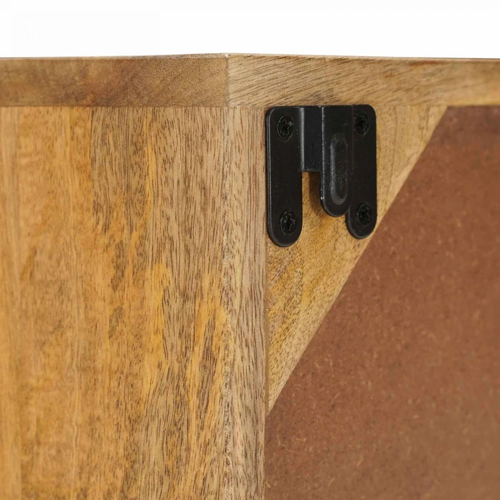 Rankų darbo naktinė spintelė Teak medžio rudas 40x30x40 cm