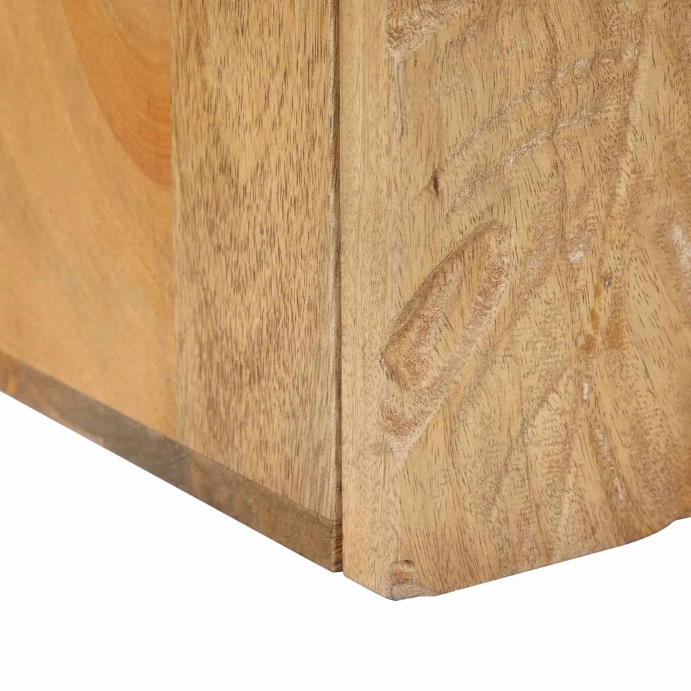 Rankų darbo naktinė spintelė Teak medžio rudas 40x30x40 cm