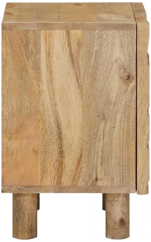 Rankų darbo naktinė spintelė Teak medžio rudas 40 x 30 x 45 cm