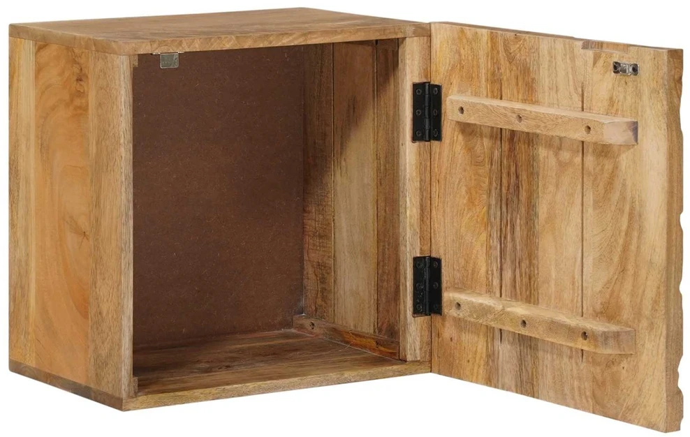 Rankų darbo naktinė spintelė Teak medžio rudas 40x30x40 cm