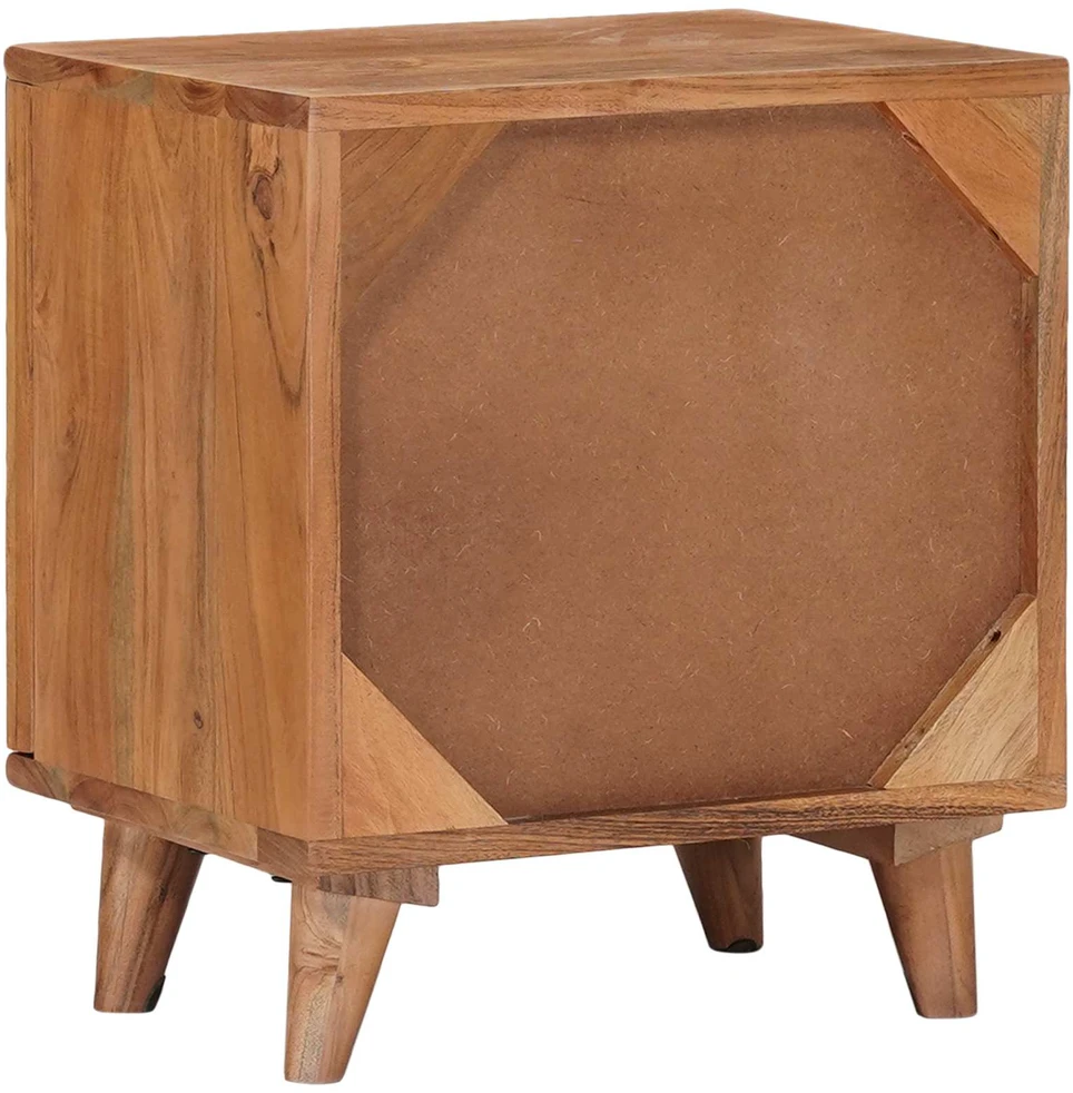 Rankų darbo naktinė spintelė Teak medžio rudas 40 x 30 x 45 cm
