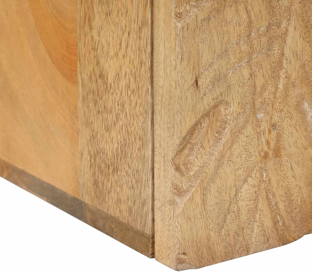 Rankų darbo naktinė spintelė Teak medžio rudas 40x30x40 cm