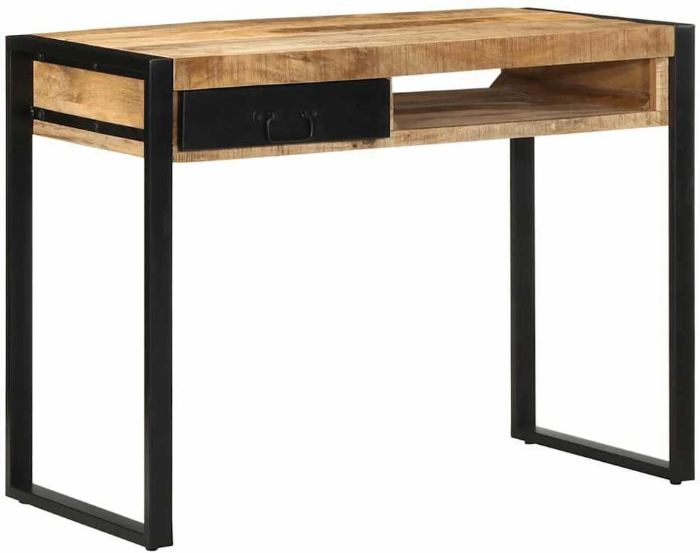 Rašomasis stalas 100x50x75 cm Masyvus neapdorotas medis Mango
