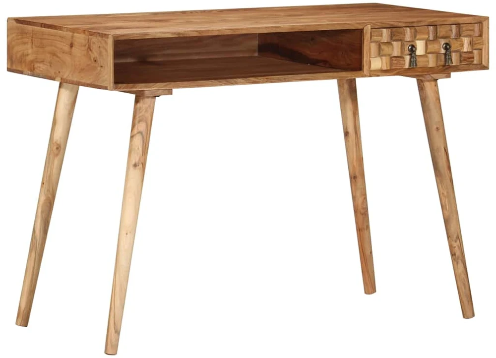 Rašomasis stalas, 110x50x76 cm, akacijos medienos masyvas