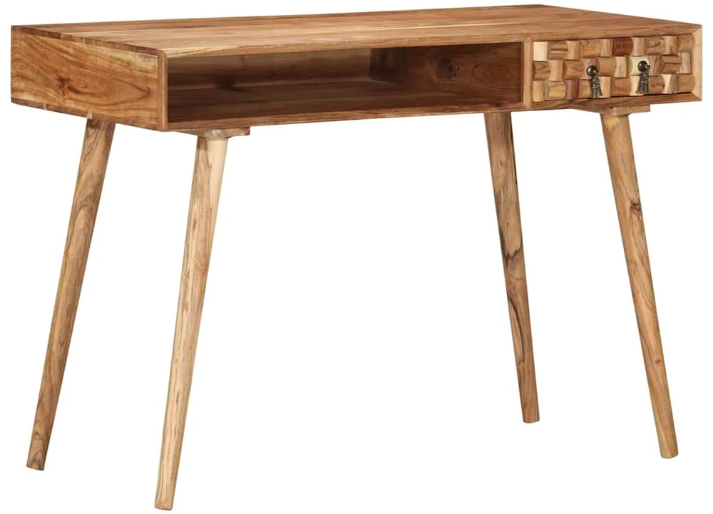 Rašomasis stalas, 110x50x76 cm, akacijos medienos masyvas