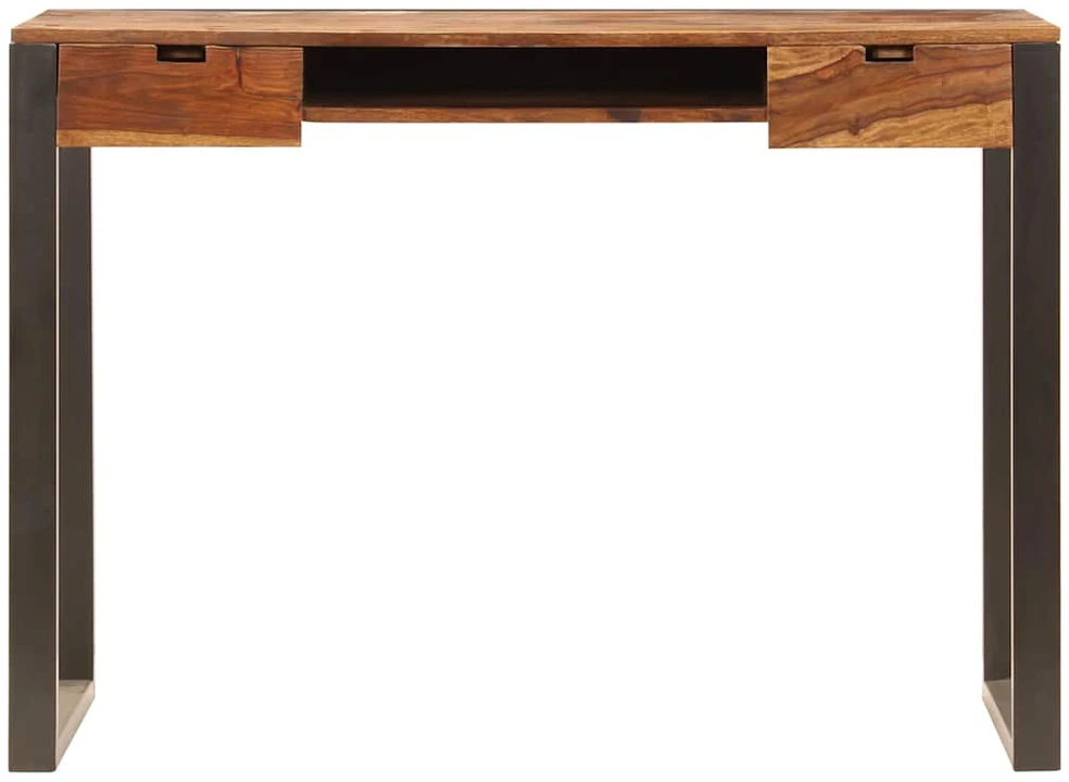 Rašomasis stalas, 110x55x78cm, rausv. dalb. med. mas. ir plien.