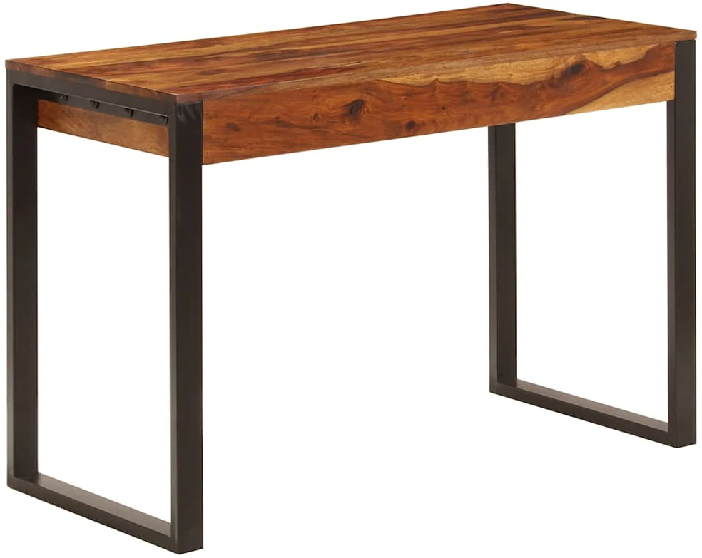 Rašomasis stalas, 110x55x78cm, rausv. dalb. med. mas. ir plien.