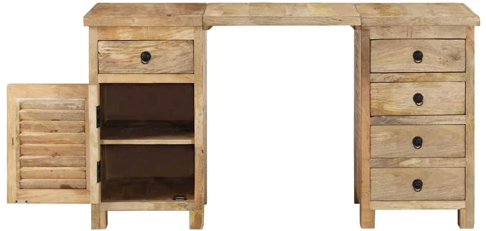 Rašomasis stalas, 140x50x77cm, mango medienos masyvas