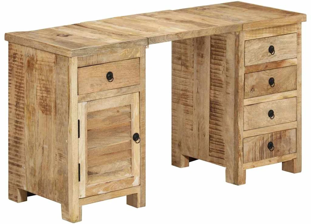 Rašomasis stalas, 140x50x77cm, mango medienos masyvas